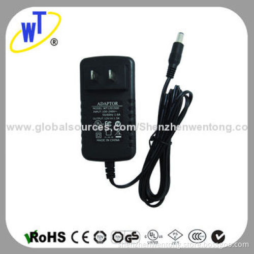18W UL Plug Switching Power Supplies for Audio/Video Player